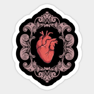 Wreath of Hearts Heart Anatomy Sticker